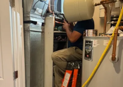 Person repair Heater Furnace